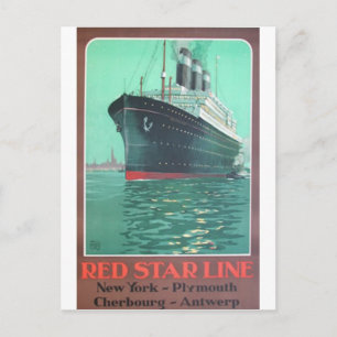 Red Star Line Titanic oude advertentie Briefkaart