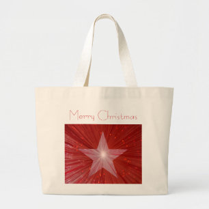Red Star 'Merry Kerstmis' jumbo canvas tas