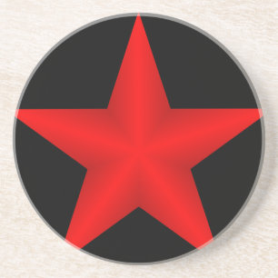 Red Star-Onderzetter Zandsteen Onderzetter