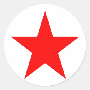 Red Star Producten & Design! Ronde Sticker