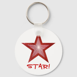 Red Star 'STAR' sleutelhanger wit
