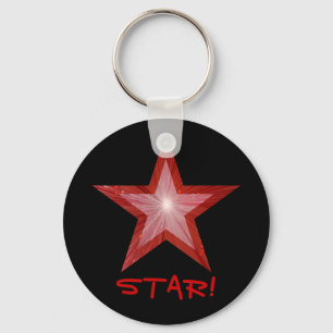 Red Star 'STAR' sleutelhanger zwart