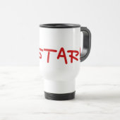 Red Star 'STAR!' tasse de voyage blanc (Devant droit)