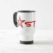 Red Star 'STAR!' tasse de voyage blanc (Devant gauche)