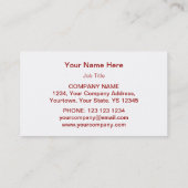 Red Star-template wit terug Visitekaartje (Achterkant)