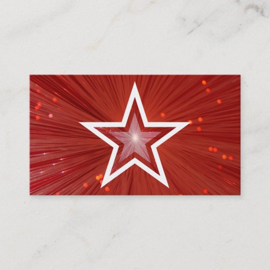 Red Star-template wit terug Visitekaartje (Voorkant)