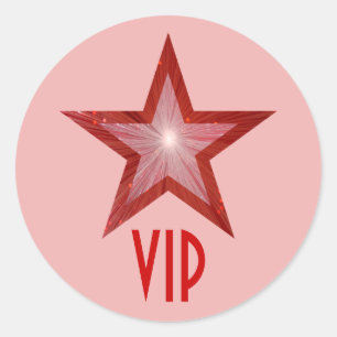 Red Star VIP autocollant rond rose pâle