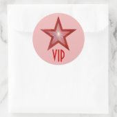 Red Star VIP autocollant rond rose pâle (Sac)