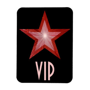 Red Star 'VIP' flexibele magneet zwart