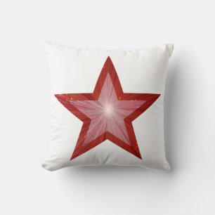 Red Star White 'Text' werpt kussen vierkant