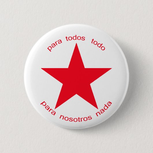 Red Star Zapatista Ronde Button 5,7 Cm (Voorkant)