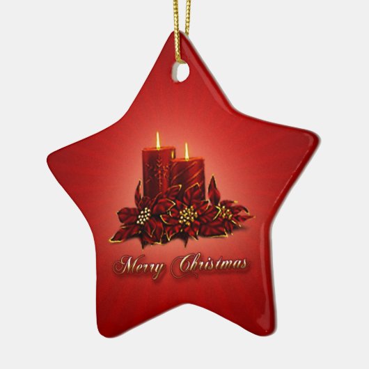Red Starburst Candle Ornament (Links)