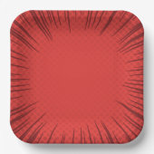 Red Starburst Paper-Bord Papieren Bordje (Voorkant)