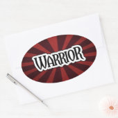 Red Starburst Warrior Sticker (Envelop)