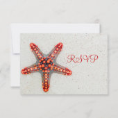 Red Starfish Sand Beach Destination Wedding RSVP (Dos)
