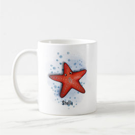 Red Starfish waterverf stijl Koffiemok