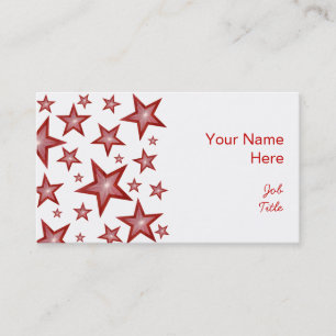 Red Stars côté carte de visite blanc