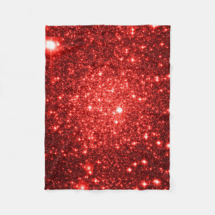 Red Stars Fleece Blanket Deken