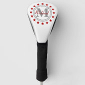 Red Stars Monogram Golfheadcover (Voorkant)