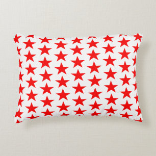 Red Stars Patroon Accent Kussen