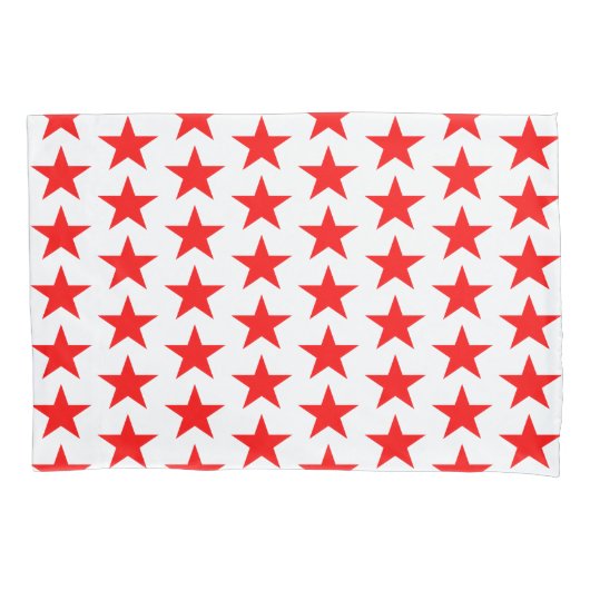 Red Stars Patroon Kussensloop (Voorkant)