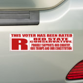 Red State Conservative Bumpersticker (Op auto)