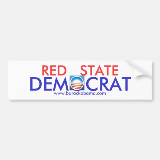 Red State Democraat Bumpersticker (Voorkant)