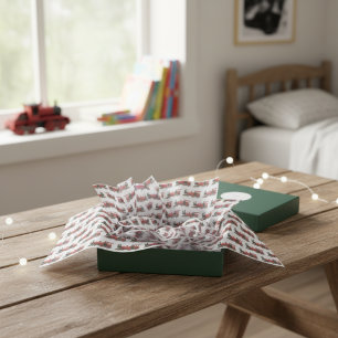 Red Steam Train Tissuepapier