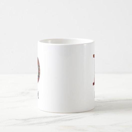 Red Stewart A Plaid Monogram D Mug (Centre)