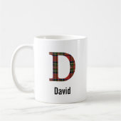 Red Stewart A Plaid Monogram D Mug (Gauche)