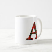 Red Stewart A Plaid Monogramme A Mug (Devant droit)