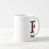 Red Stewart A Plaid Monogramme F Mug (Devant droit)