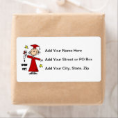 Red Stick Figuur Girl Afstuderen Etiket (Insitu)