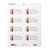 Red Stick Figuur Girl Afstuderen Etiket (Full Sheet)