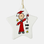 Red Stick Figuur Male Afstuderen Keramisch Ornament (Rechts)