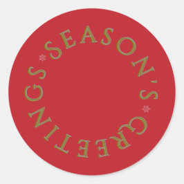 Red Sticker- Gold Typography Ronde Sticker