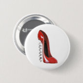 Red Stiletto Corkschroef Hiel Button (Voorkant /achterkant)