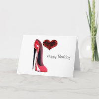 Red Stiletto Shoe en 3D Heart