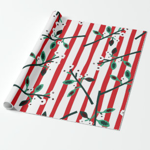 Red Stipe Christmas Wrapping Paper Cadeaupapier