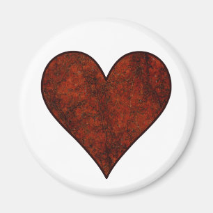 Red Stone Heart Magneet