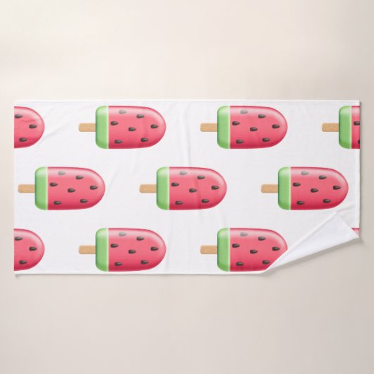 Red Strawberry Ice Cream Pattern Badhanddoek (Badhanddoek)