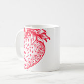 Red Strawberry Illustration Mok (Voorkant links)