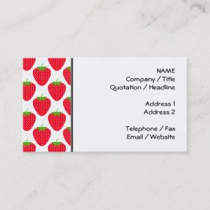 Red Strawberry Pattern. Visitekaartje