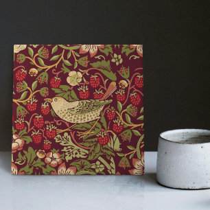 Red Strawberry Thief William Morris Backsplash Tegeltje