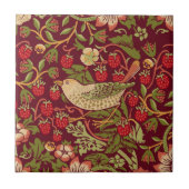 Red Strawberry Thief William Morris Backsplash Tegeltje (Voorkant)