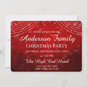 Red String Light Invitation annuelle de Noël (Devant)