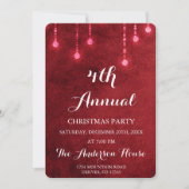 Red String Light Invitation annuelle de Noël (Devant)