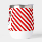 "Red Stripe avec Photo Joyeux Noël et Nom (Gauche)