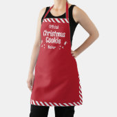 Red Stripe Christmas Cookie Baker Medium Apron Schort (Insitu)