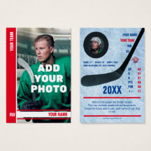 Red Stripe Hockey Trading Kaart - aangepaste stati